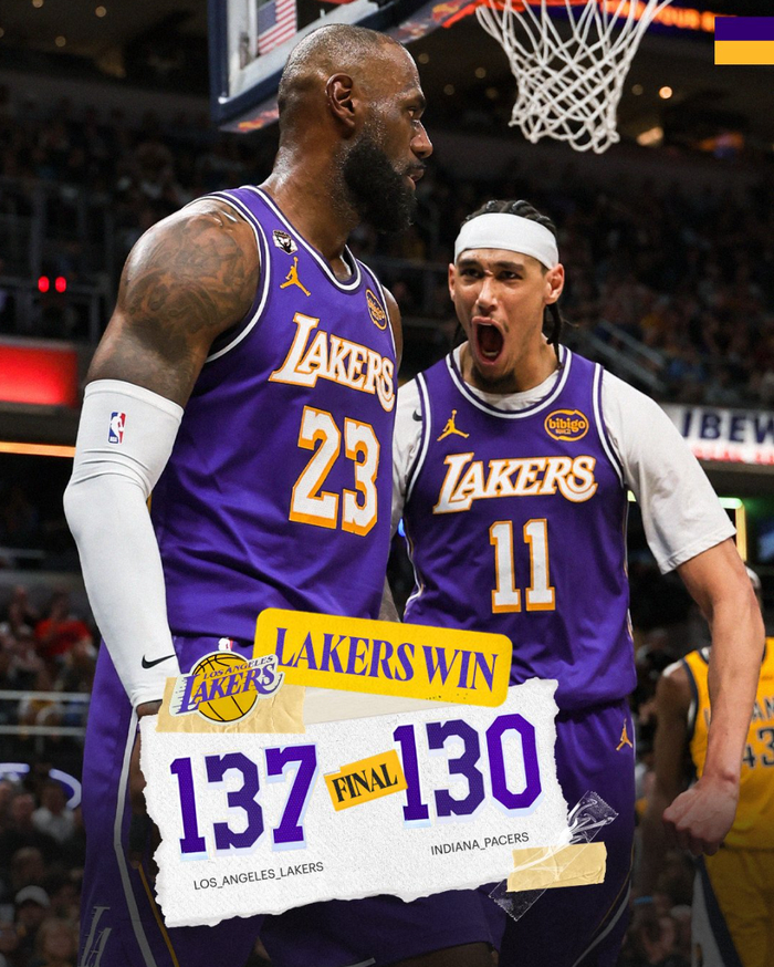 湖人轻取步行者海斯爆发砍21+10创生涯新高