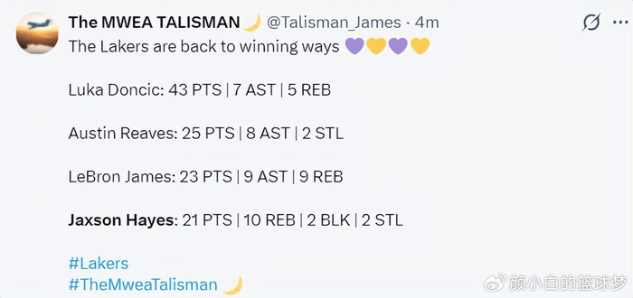 湖人轻取步行者海斯爆发砍21+10创生涯新高